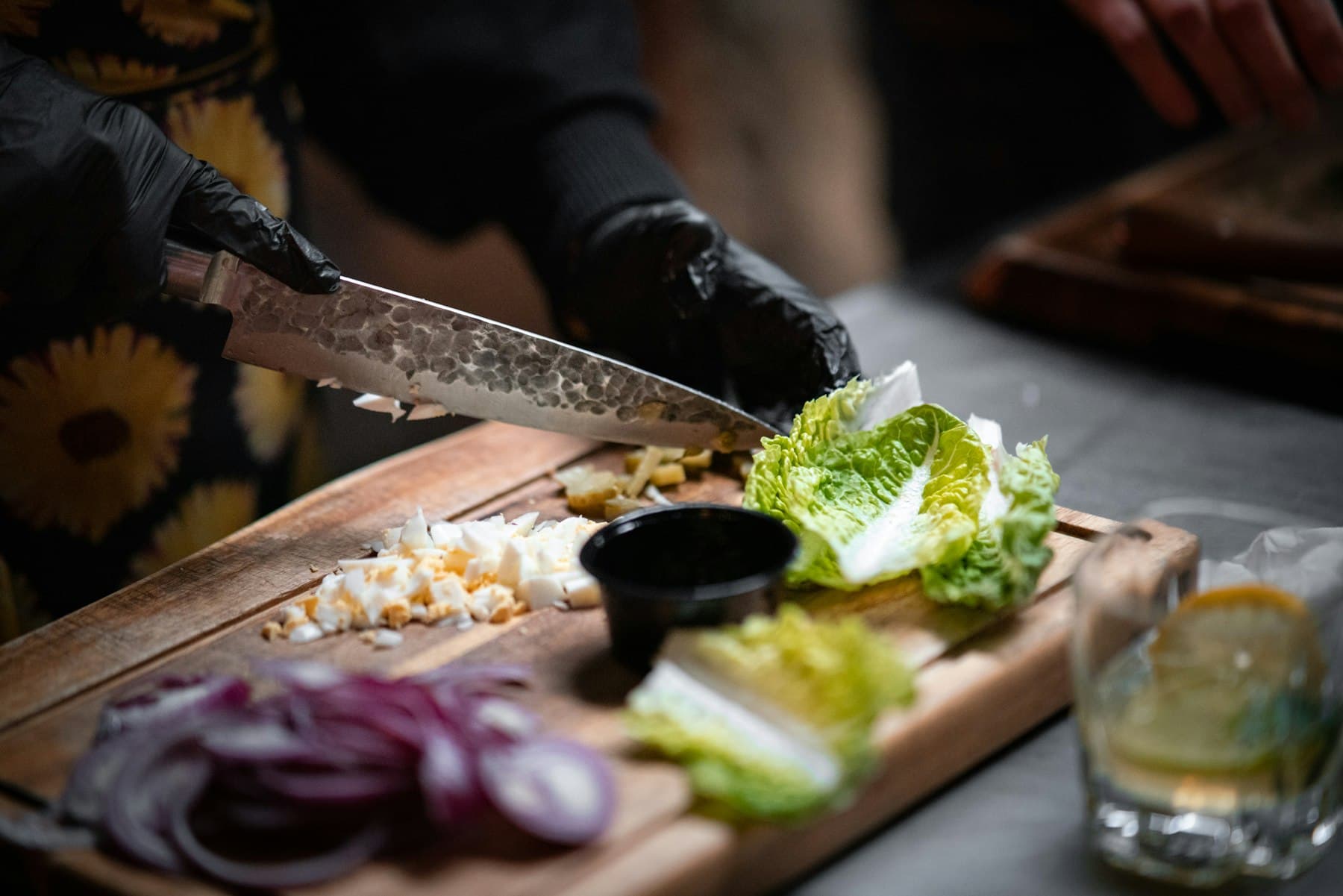 Cooking a meal from fresh ingredients